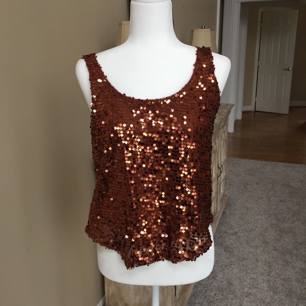 Forever 21  Copper Sequin Tank